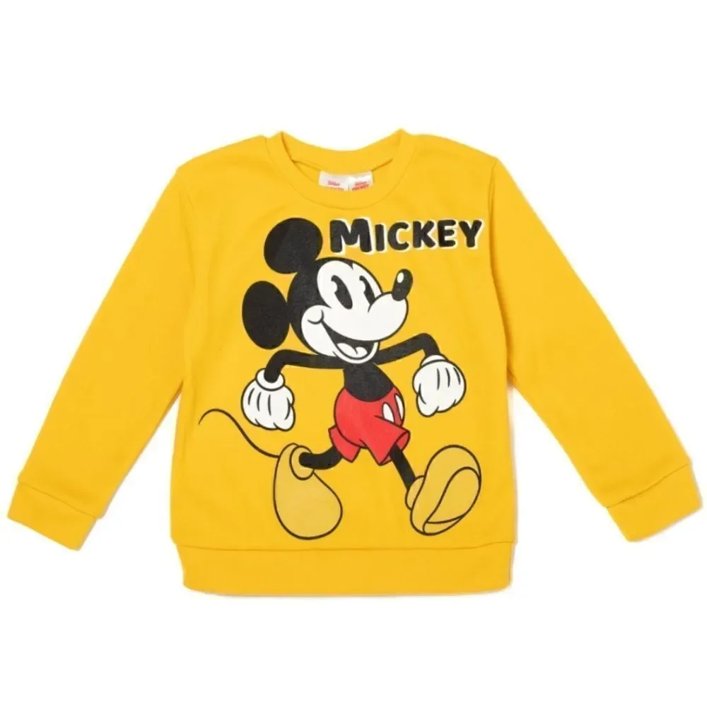 New! Disney Mickey Mouse Baby Fleece Pullover Sweatshirt Pants Matching Set 24M